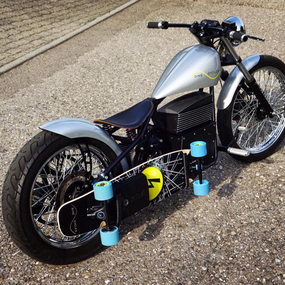 Sine Cycles adds electric power to the old school chopper