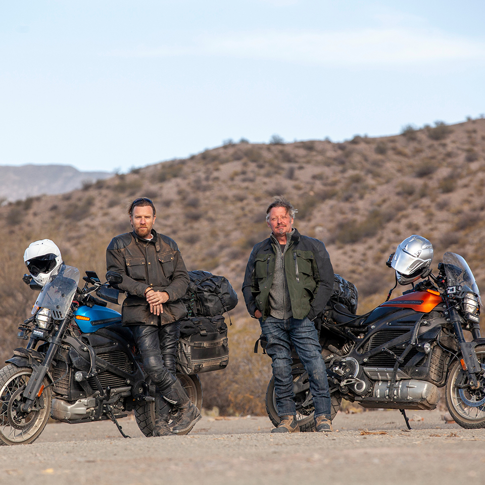 Long Way Up - Ewan McGregor and Charley Boorman - Harley Davidson LiveWire - Rivian - THE PACK - Electric motorcycle news