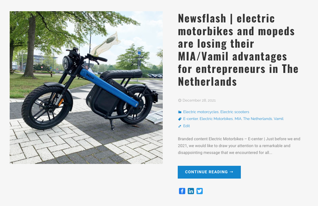 Branded content article - THE PACK - Electric Motorcycle News