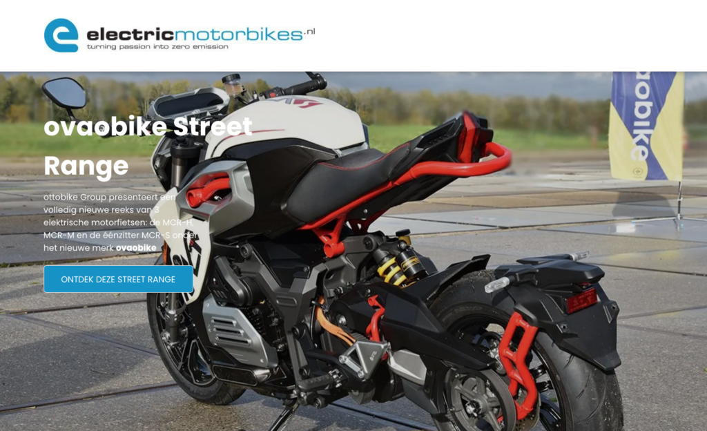 Web design - THE PACK - Electric Motorcycle News