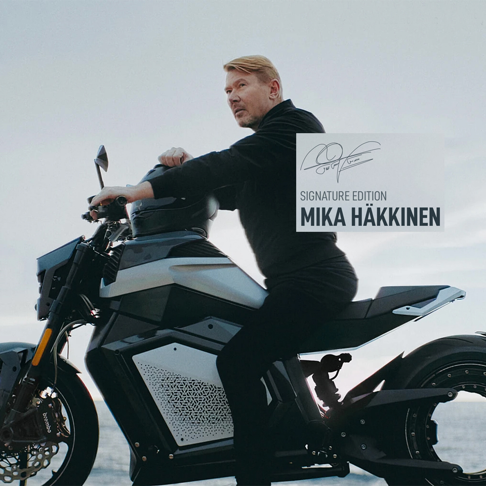 Mika Häkkinen - collab Verge Motorcycles - THE PACK - Electric Motorcycle News