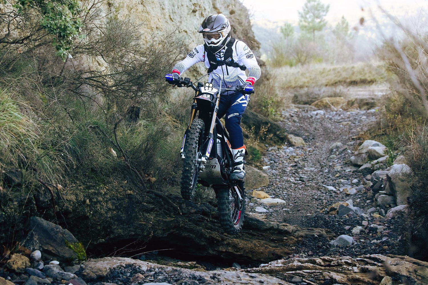 Christophe Bruand competed in this hard extreme enduro race with an ...