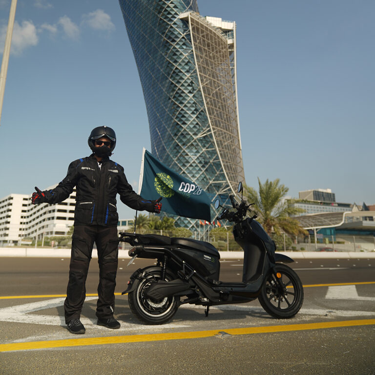 Ali Abdo COP29 - THE PACK - Electric Motorcycle News