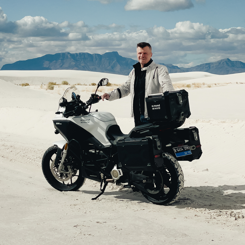 Roman Nedielka world solo tour electric motorbike - THE PACK - Electric Motorcycle News