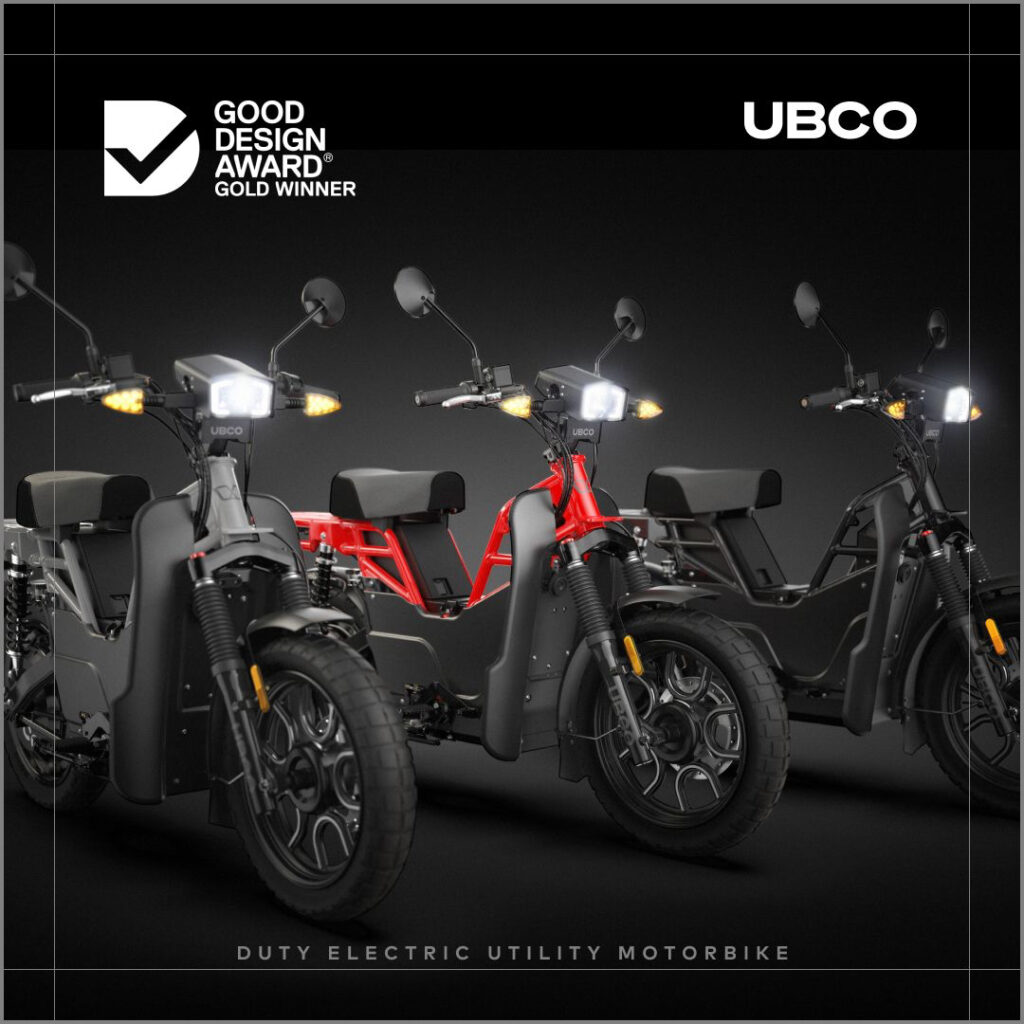 UBCO Duty - Gold Award - THE PACK - Electric Motorcycle News