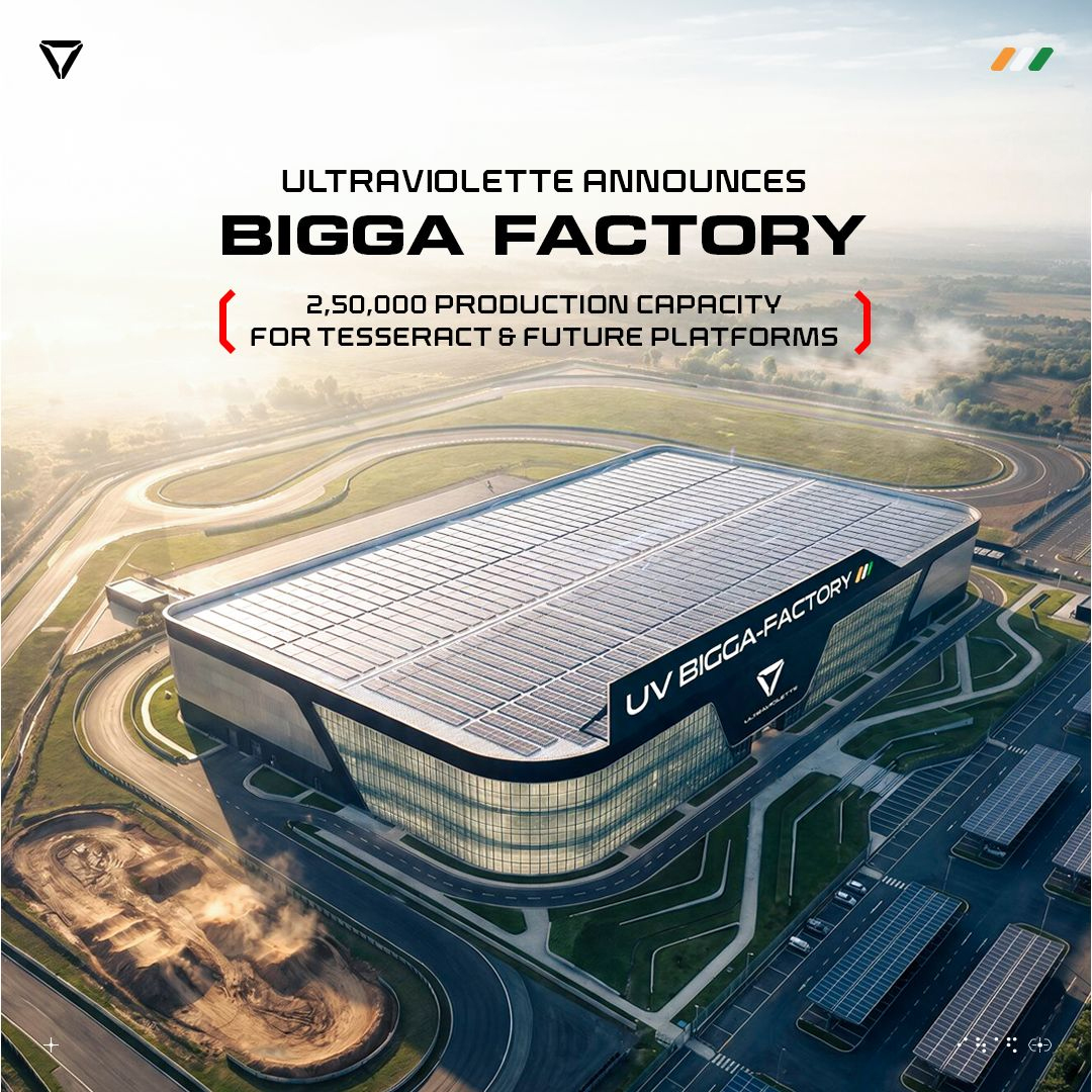 Newsflash | Ultraviolette announces new “BIGGA Factory” in Tamil Nadu, targeting 250,000 units a year