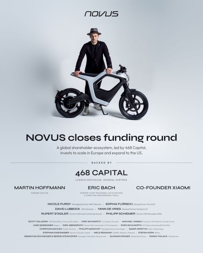 Novus investment B2B - THE PACK - Electric Motorcycle News