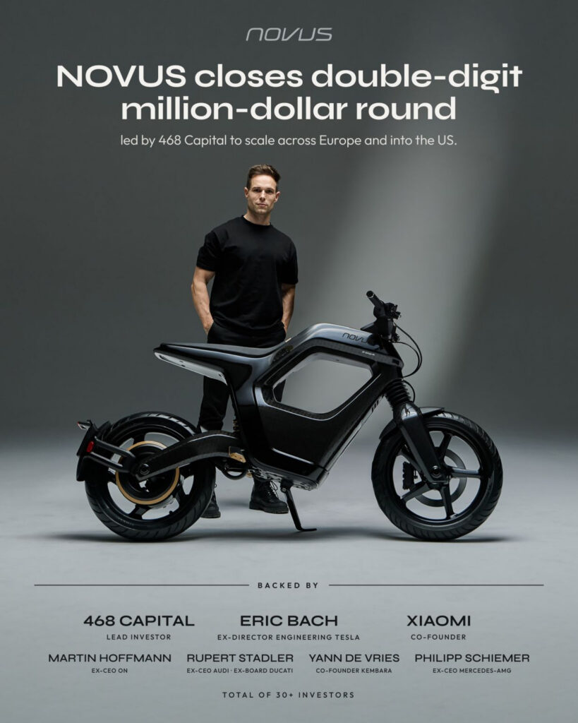 Novus investment B2B - THE PACK - Electric Motorcycle News